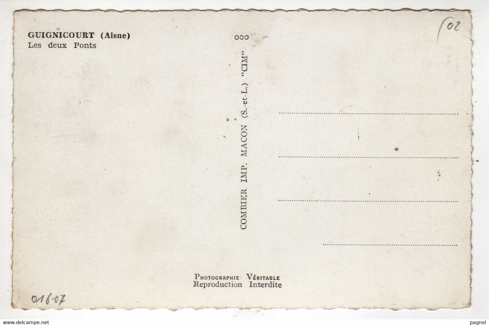 02 : Guignicourt : Les Deux Ponts - (cpsmP.F. ) - Other & Unclassified