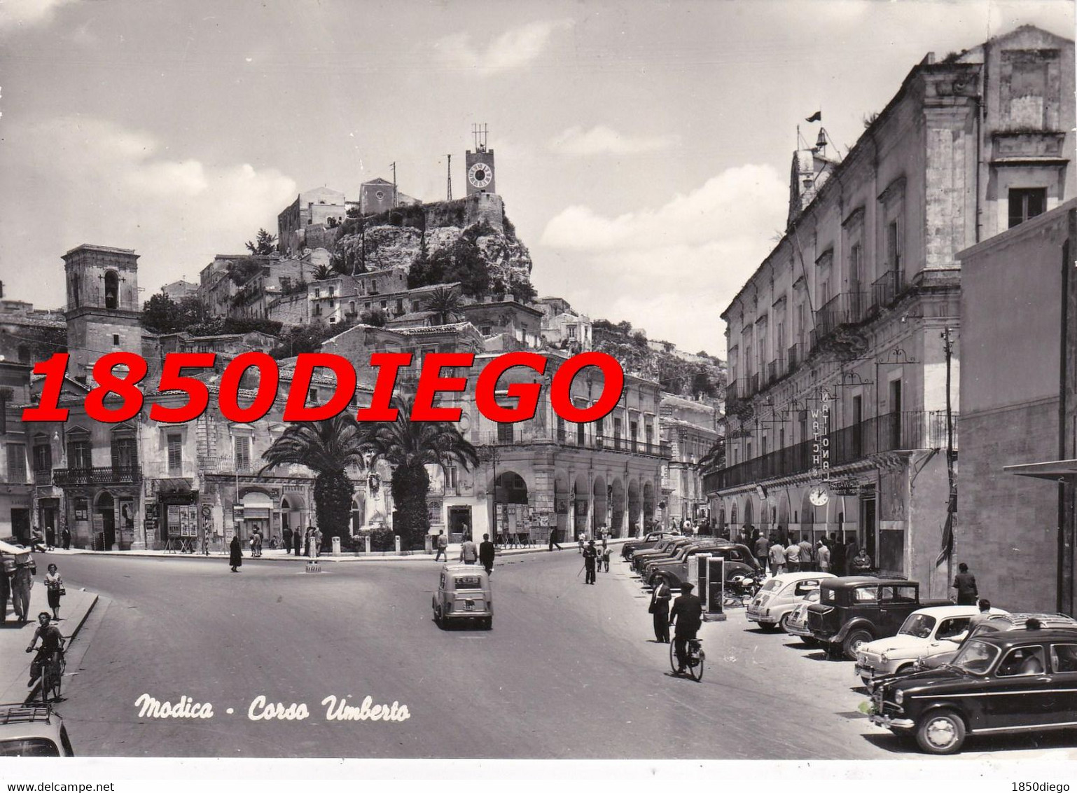 MODICA -  CORSO UMBERTO F/GRANDE VIAGGIATA 1961 ANIMATA - Modica