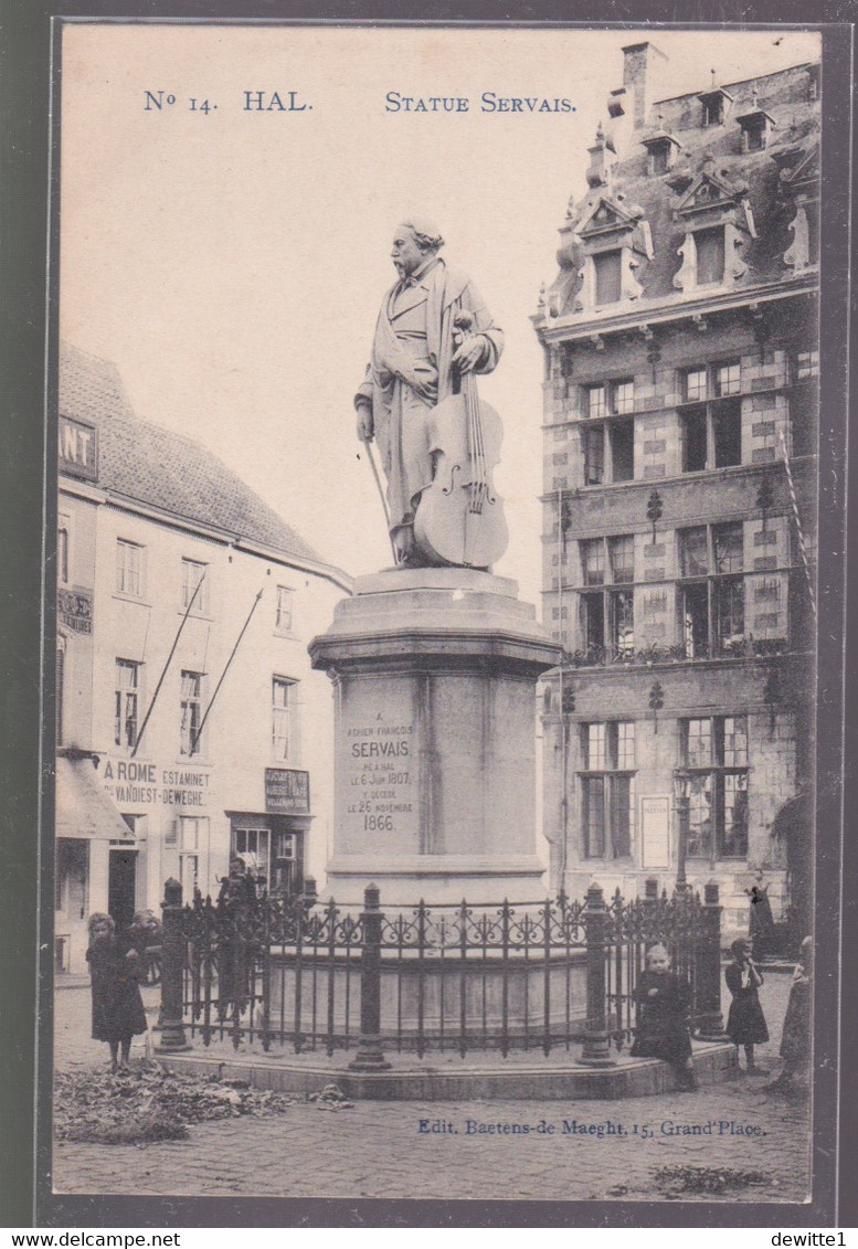 CPA.  Halle. Statue   Servais.  1909 - Halle