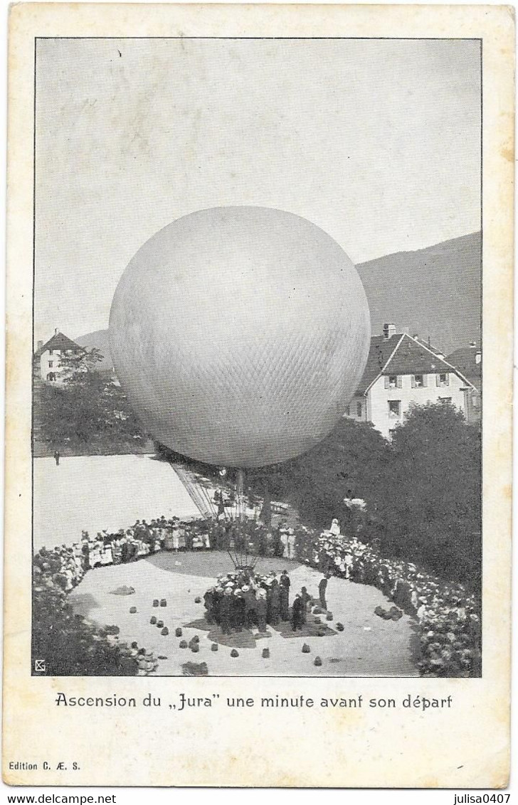 JURA SUISSE Ou JURA Français Départ D'un Ballon Ascension Du Jura Une Minute Avant Son Départ - Altri & Non Classificati