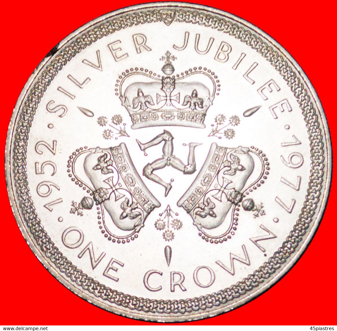 • GREAT BRITAIN: ISLE OF MAN ★ 1 CROWN 1952-1977 MINT LUSTER! LOW START ★ NO RESERVE! - Isle Of Man