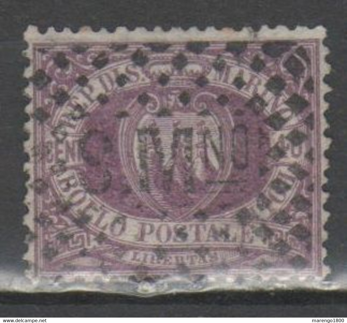 San Marino 1877 - Stemma 40 C.         (g6964) - Oblitérés