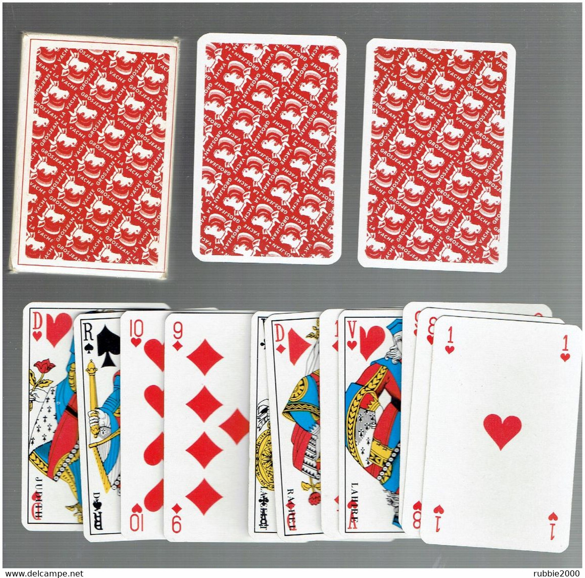 JEU 54 CARTES A JOUER OFFERT PAR LA VACHE GROSJEAN FROMAGE FONDU - 54 Cards