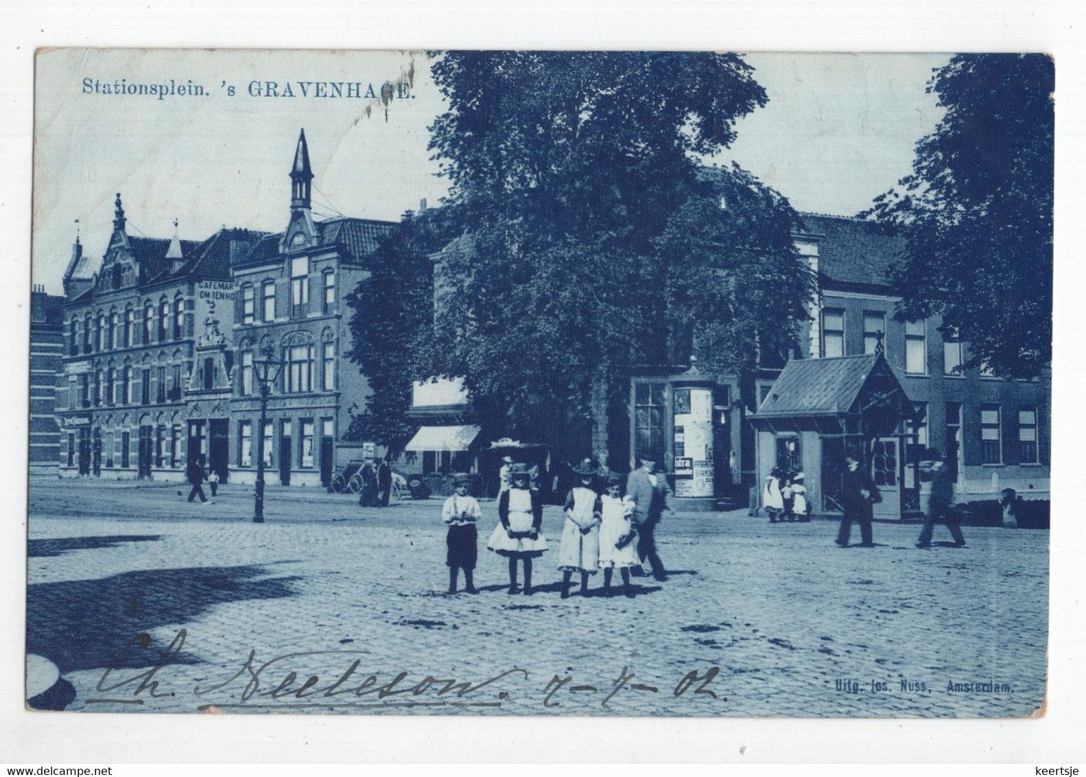 Den Haag - Stationsplein - Cafe Mar Om Enhd - 1902 - Den Haag ('s-Gravenhage)