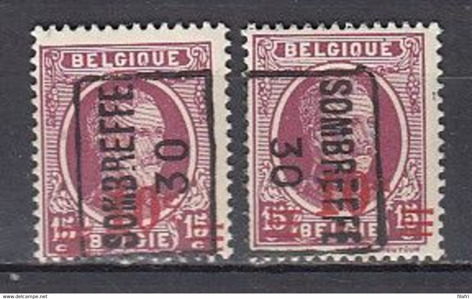 5558 Voorafstempeling Op Nr 246 - SOMBREFFE 30 - Positie A & B - Roller Precancels 1930-..