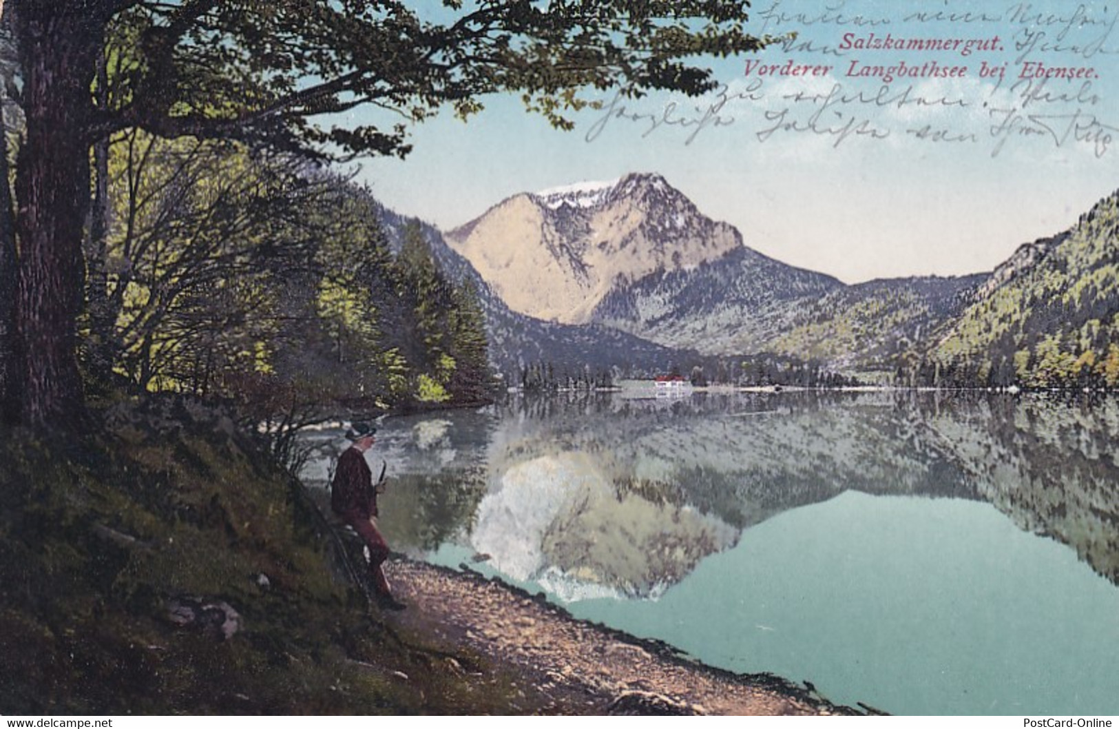 3245 - Österreich - Oberösterreich , Vorderer Langbathsee Bei Ebensee , Salzkammergut - Gelaufen 1908 - Ebensee