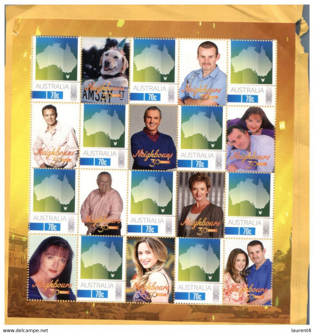 (BB 24 Large) On Paper - Personalised Stamps - Neighbours TV Show 30th Anniversary Sheet (10 Stamps) - Feuilles, Planches  Et Multiples