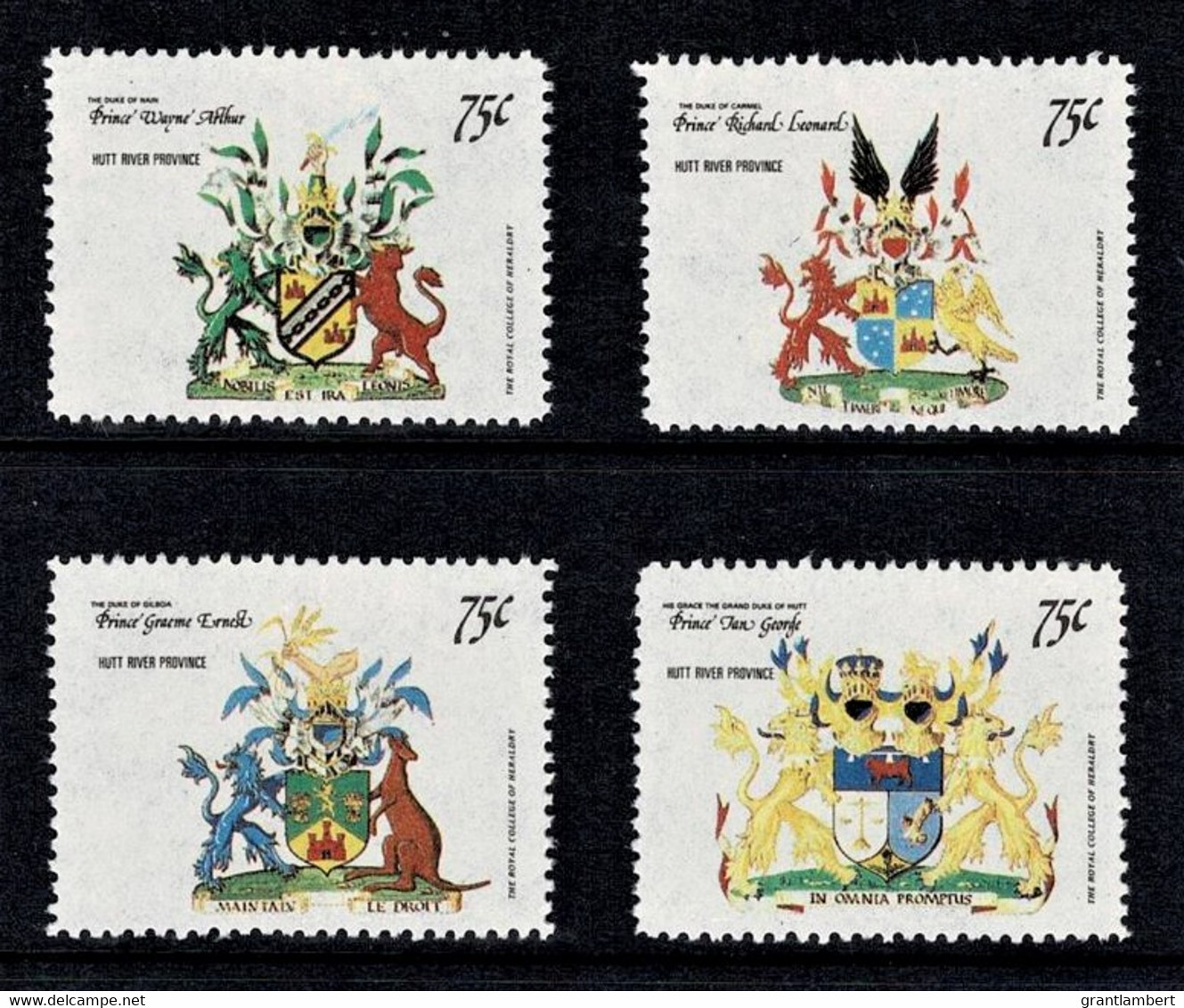 Hutt River Province 1982 Coat Of Arms Set Of 4 MNH - Cinderella