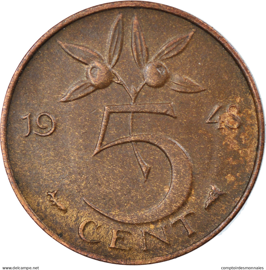 Monnaie, Pays-Bas, Beatrix, 5 Cents, 1948, TTB, Copper-Nickel-Zinc, KM:2 - 5 Cent