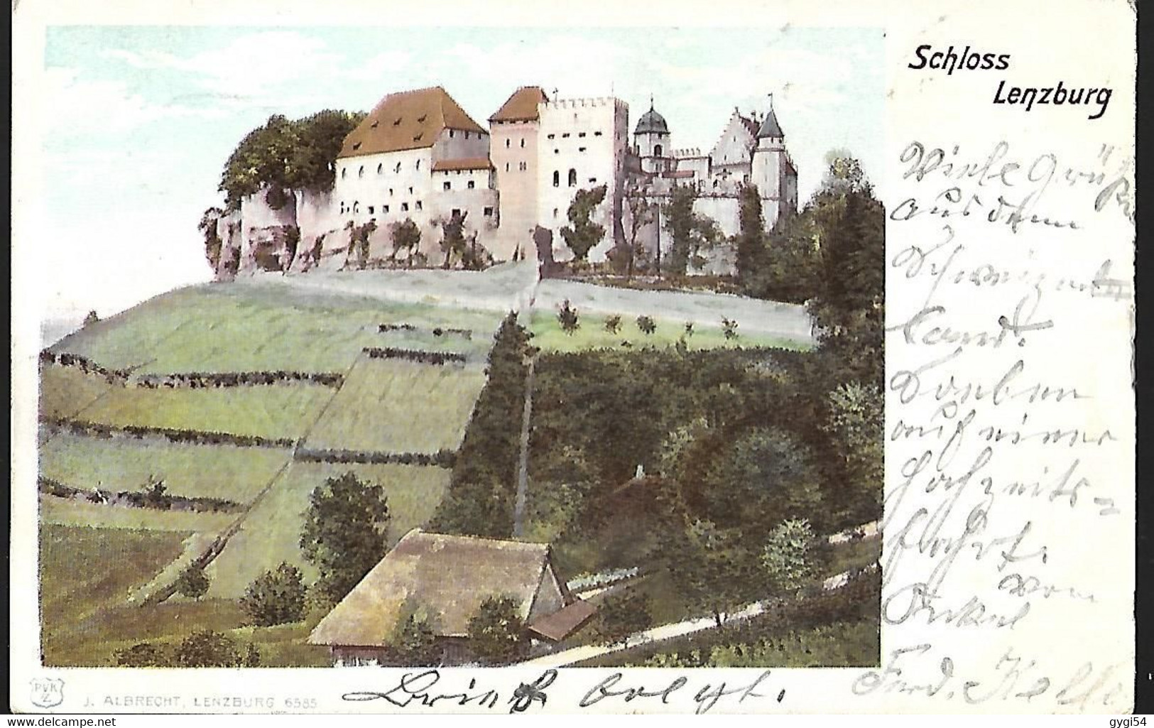Schloss Lenzburg  (Canton Argovie )    AK 1904 - Lenzburg