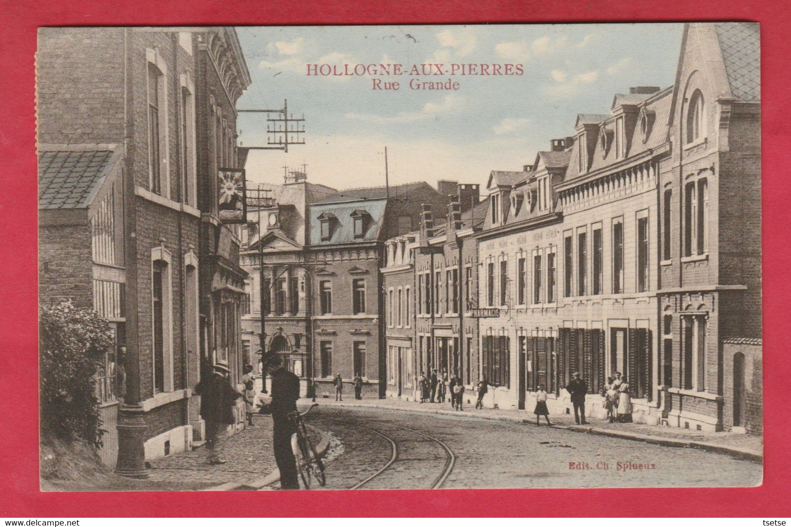 Hollogne-aux-Pierres - Rue Grande ... Belle Animation - 1914 ( Voir Verso ) - Grace-Hollogne