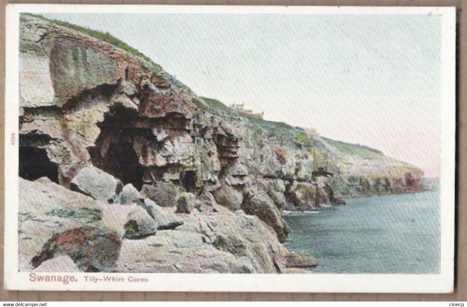 CPA ANGLETERRE - SWANAGE - Tilly-Whim Caves - TB PLAN Rochers Falaises Au Bord De L'eau - Swanage