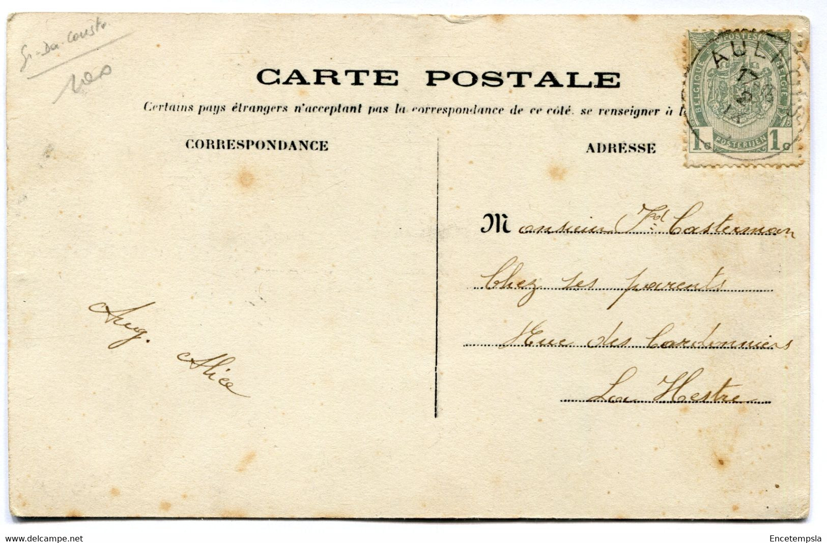 CPA - Carte Postale - Belgique - Aulnois Quévy - Coron De L'Amour (DG15468) - Quévy