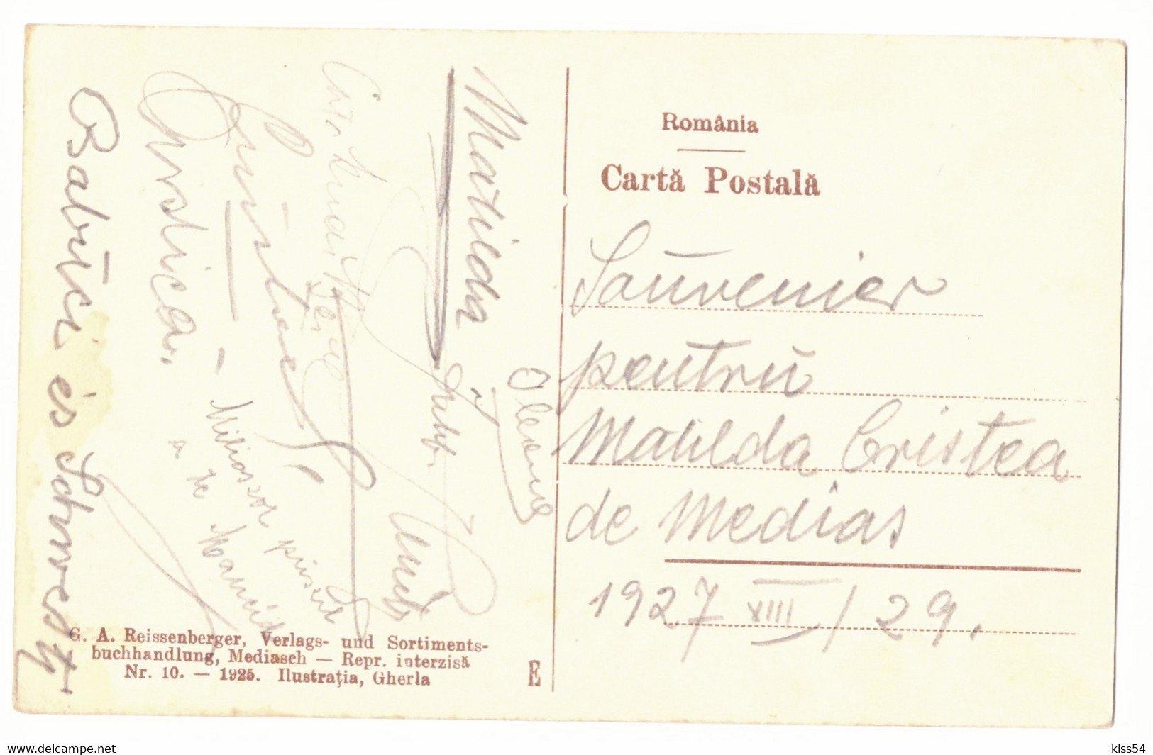 RO 08 - 15854 MEDIAS, Sibiu, Romania - Old Postcard - Used - 1929 - Roemenië