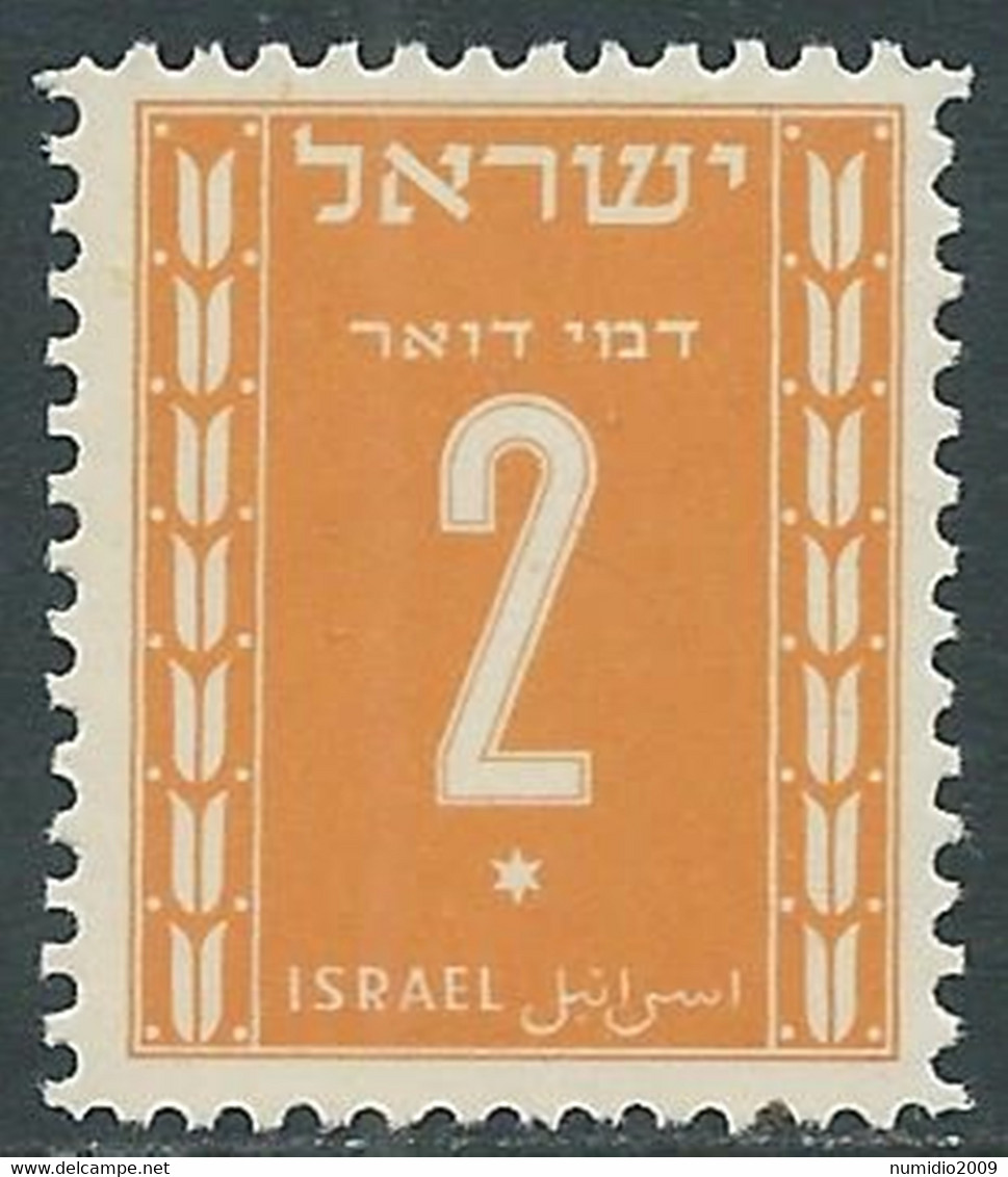 1949 ISRAELE SEGNATASSE CIFRA 2 P MNH ** - RD41-5 - Timbres-taxe