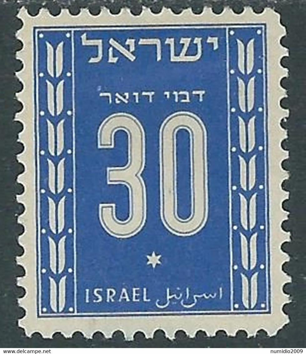 1949 ISRAELE SEGNATASSE CIFRA 30 P MH * - RD41-5 - Strafport