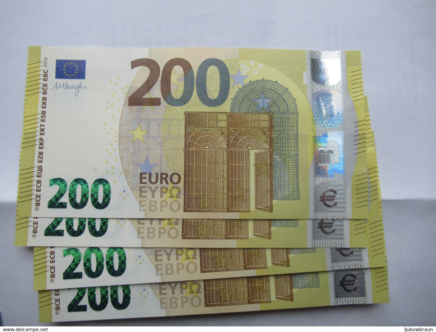 200 Euro-Schein SA (S008) Draghi Unc. - 200 Euro