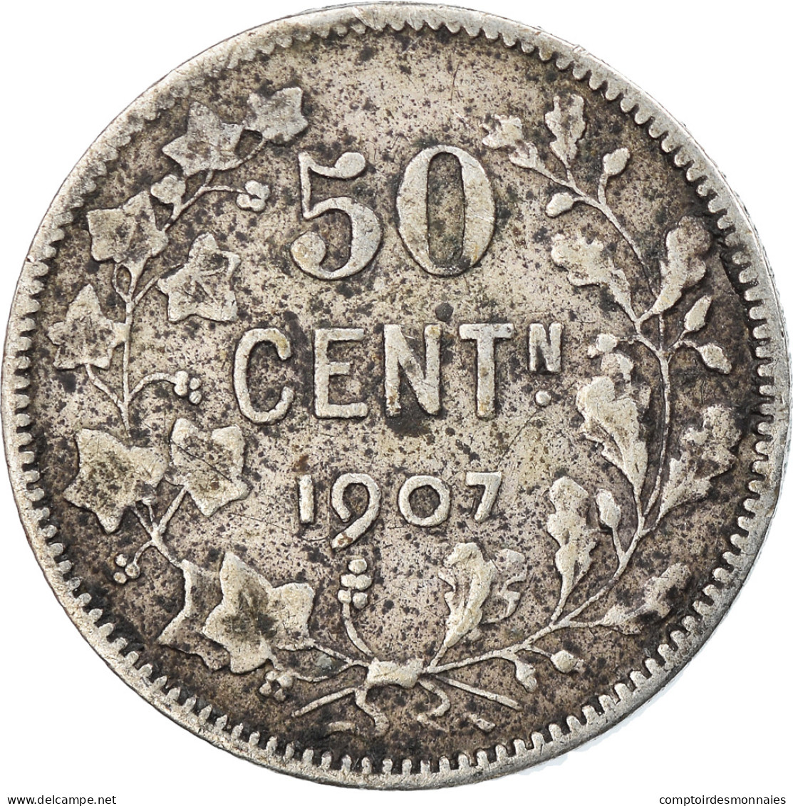 Monnaie, Belgique, 50 Centimes, 1907, TB+, Argent, KM:61.1 - 50 Centimes