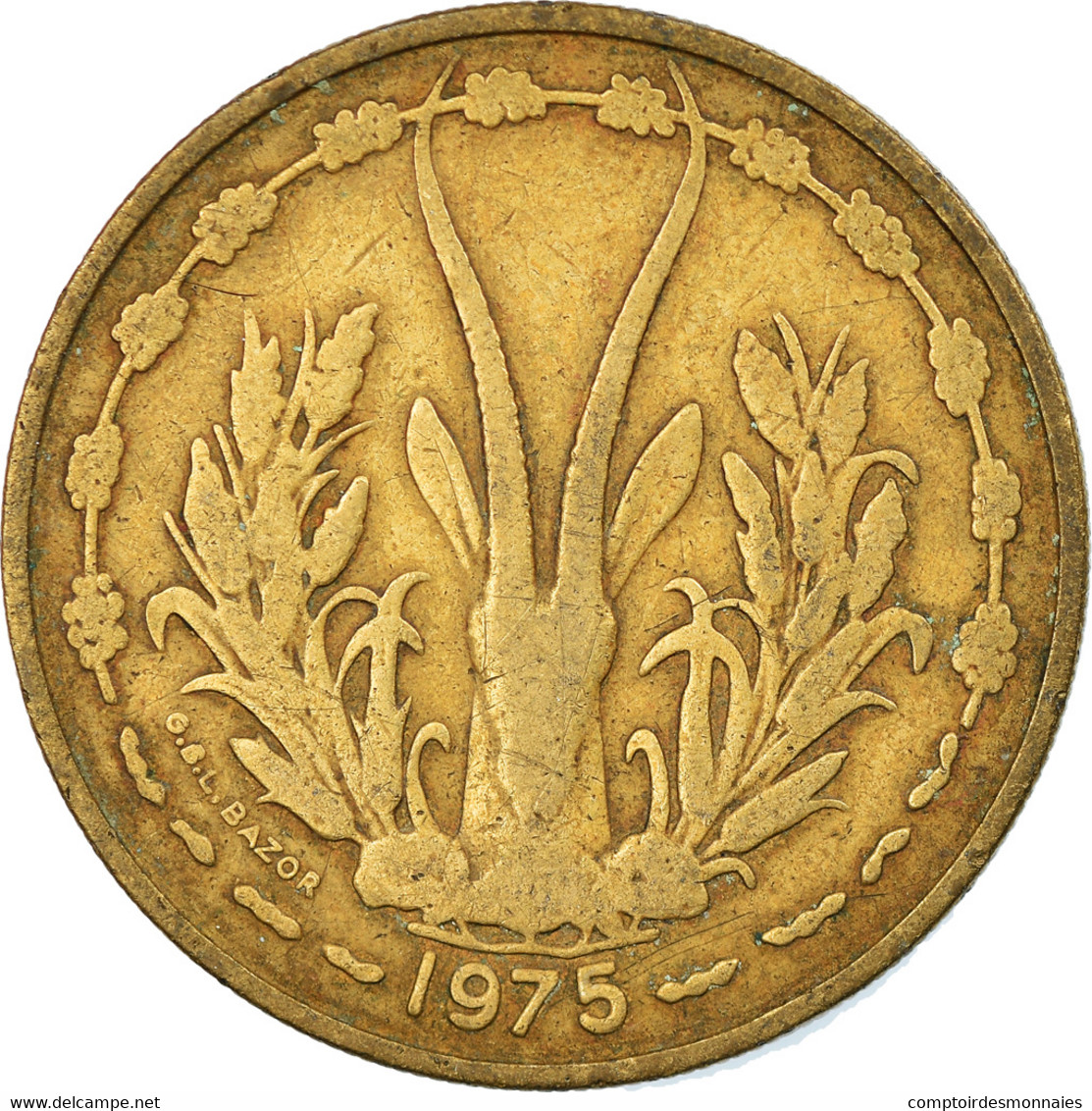 Monnaie, West African States, 25 Francs, 1975, TB+, Aluminum-Bronze, KM:5 - Elfenbeinküste