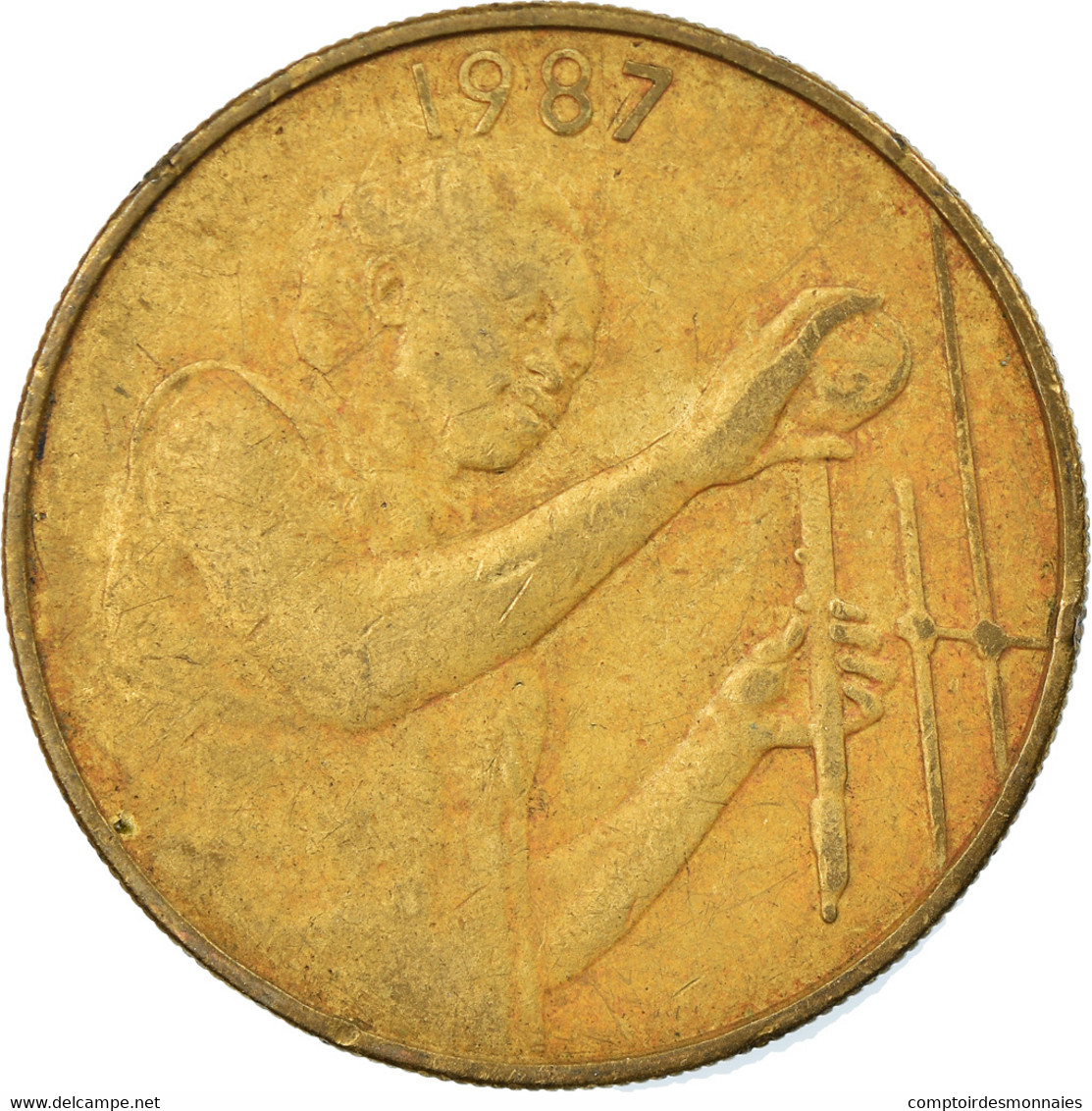 Monnaie, West African States, 25 Francs, 1987, TTB, Aluminum-Bronze, KM:9 - Côte-d'Ivoire