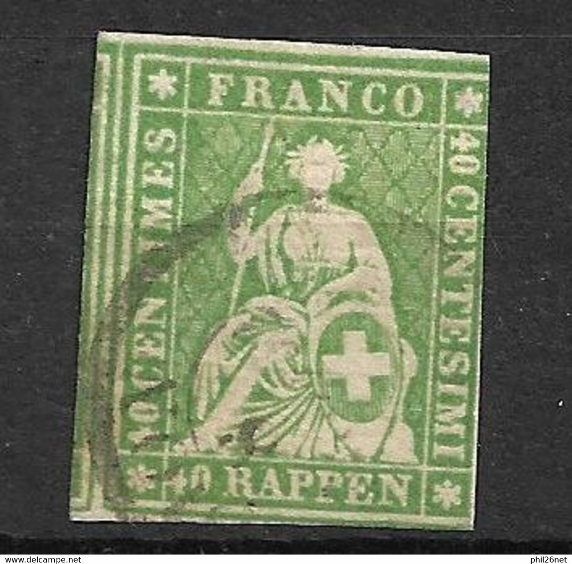 CH   Suisse  N° 30  Oblitéré           B/TB     - Used Stamps