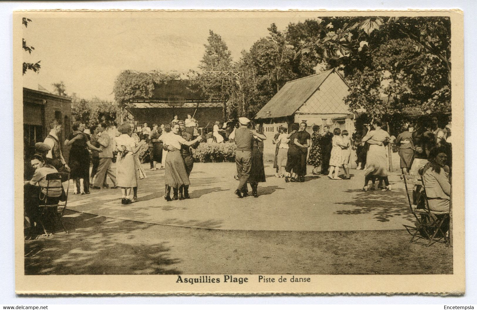 CPA - Carte Postale - Belgique - Asquillies Plage - Piste De Danse  (DG15484) - Quevy