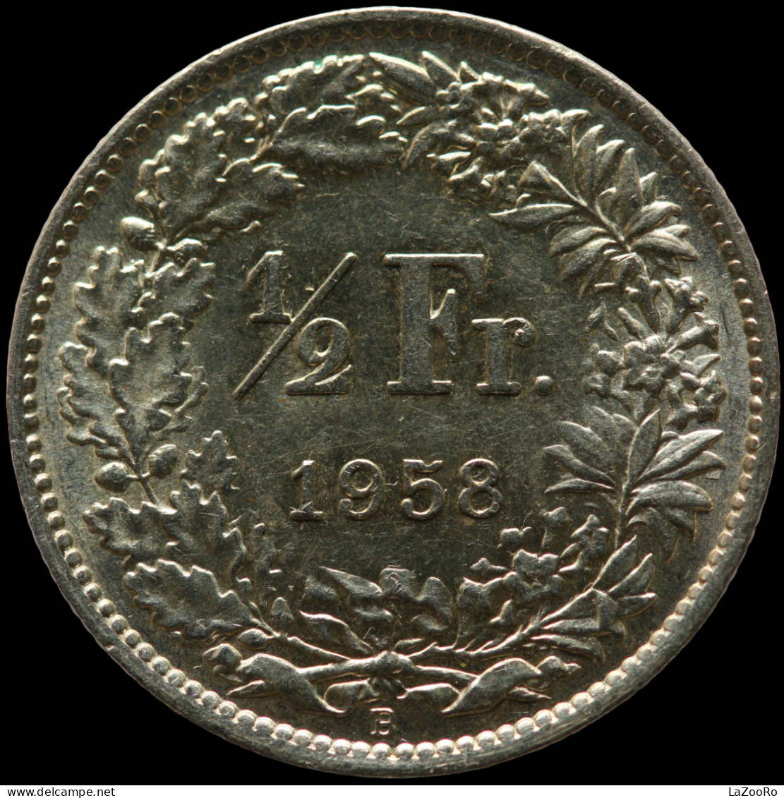 LaZooRo: Switzerland 1/2 Franc 1958 Specimen - Silver - Proeven