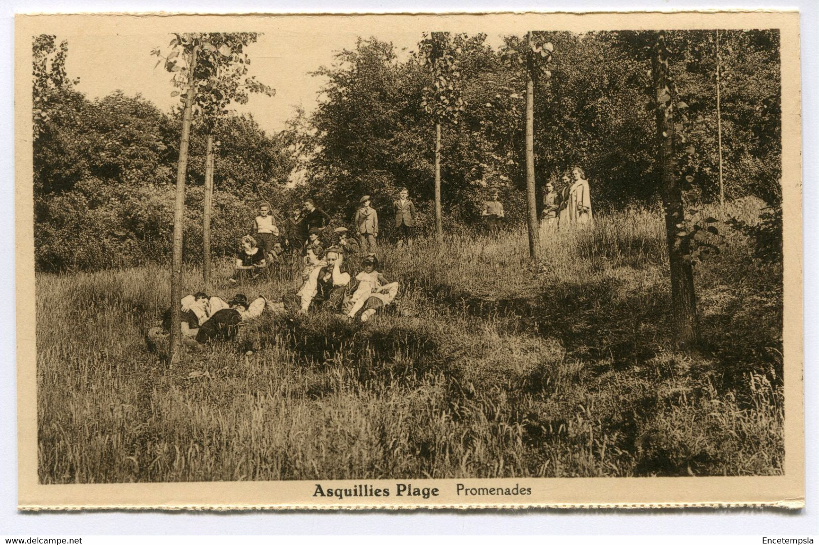 CPA - Carte Postale - Belgique - Asquillies Plage - Promenades (DG15487) - Quévy