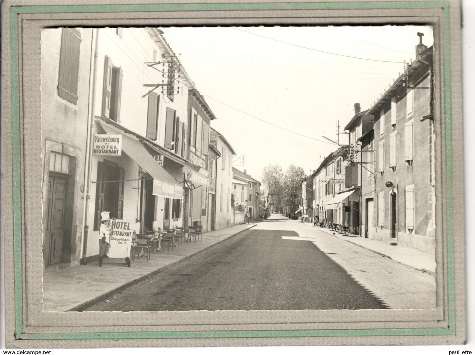 CPSM Dentellée - (12) AGUESSAC - Aspect De L'Hôtel-Restaurant-Kronenbourg Sur La Route Nationale En 1960 - Other & Unclassified