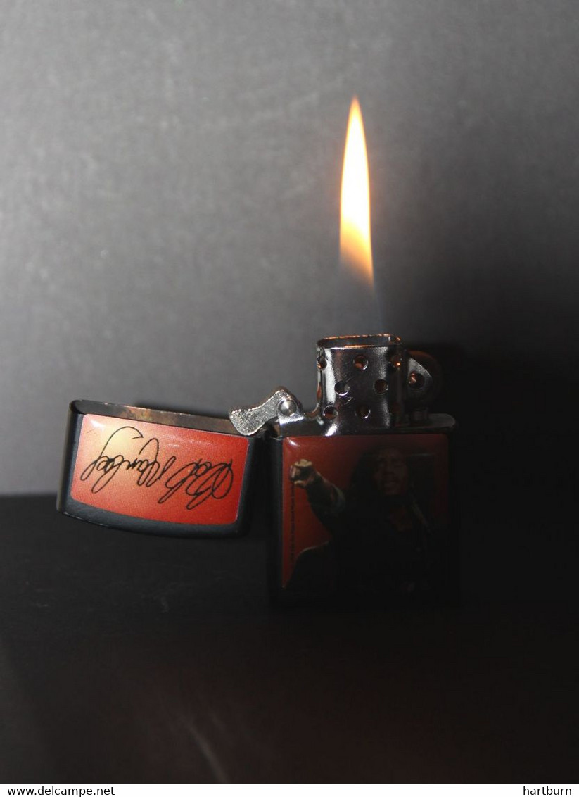 Zippo Bob Marley, Reggae, Jamaica, Nine Miles, Aansteker, Lighter, Fifty-Six Hope Road Music Limited 1999 (DOOS 25) - Zippo