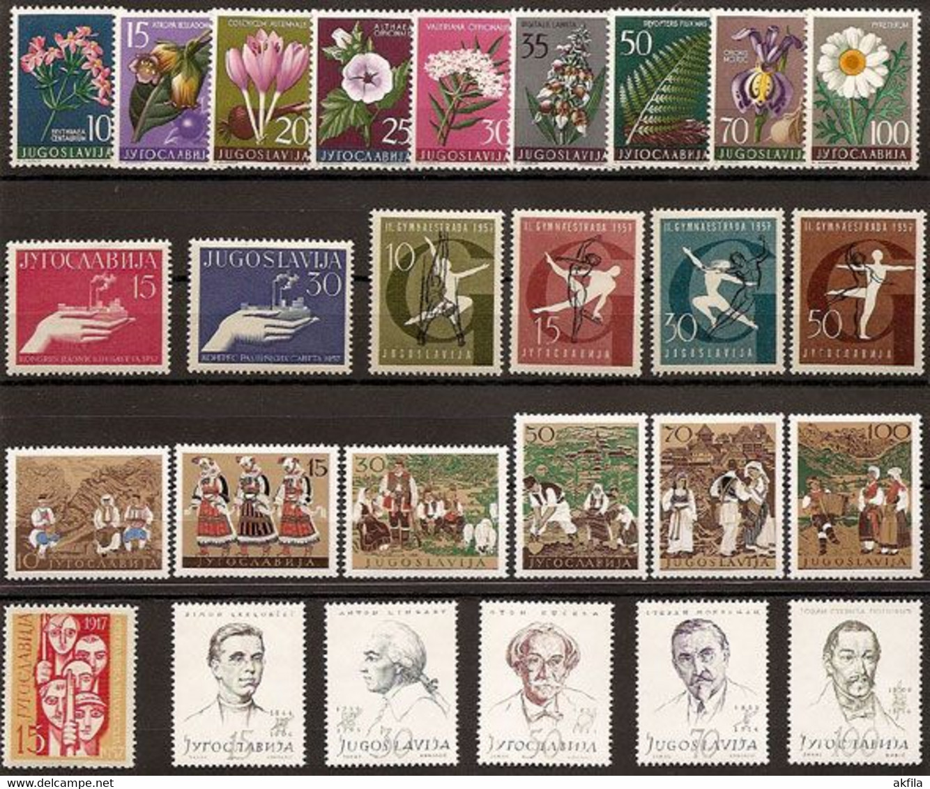 Yugoslavia 1957 Complete Year, MNH (**) - Annate Complete