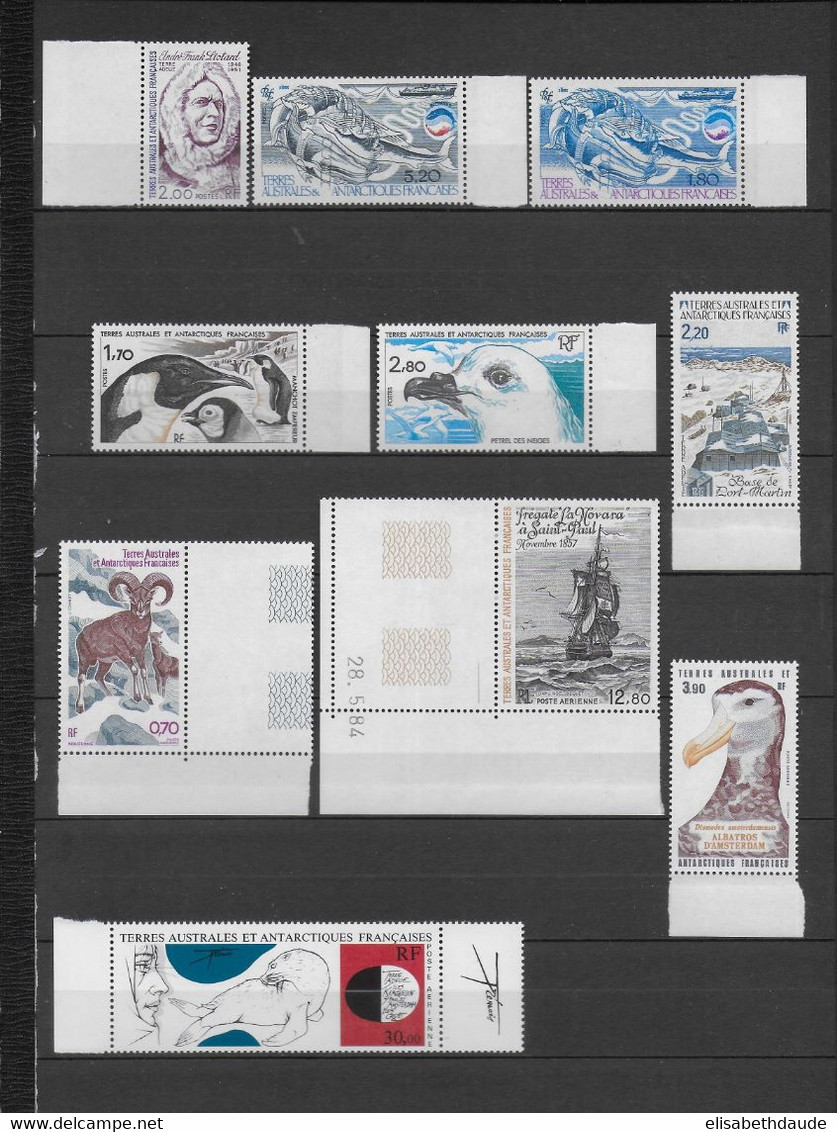 TAAF - ANNEE COMPLETE 1985 AVEC POSTE AERIENNE SAUF BANDE 91A - YVERT N° 109/114 + PA86/89 **  MNH - COTE = 35.5 EUR. - Ongebruikt