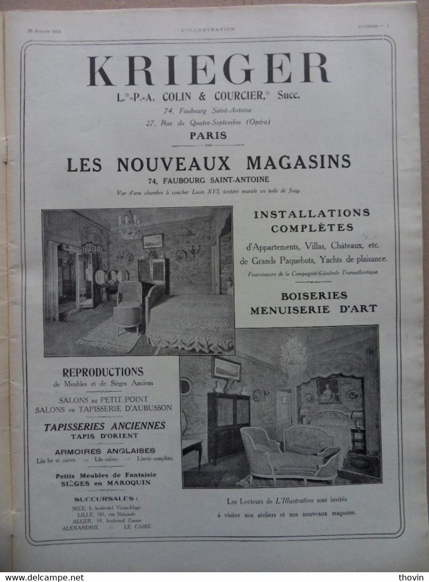 NOMBREUSES PUBLICITES-L ILLUSTRATION N°3725-18 JUILLET 1914 - 1900 - 1949