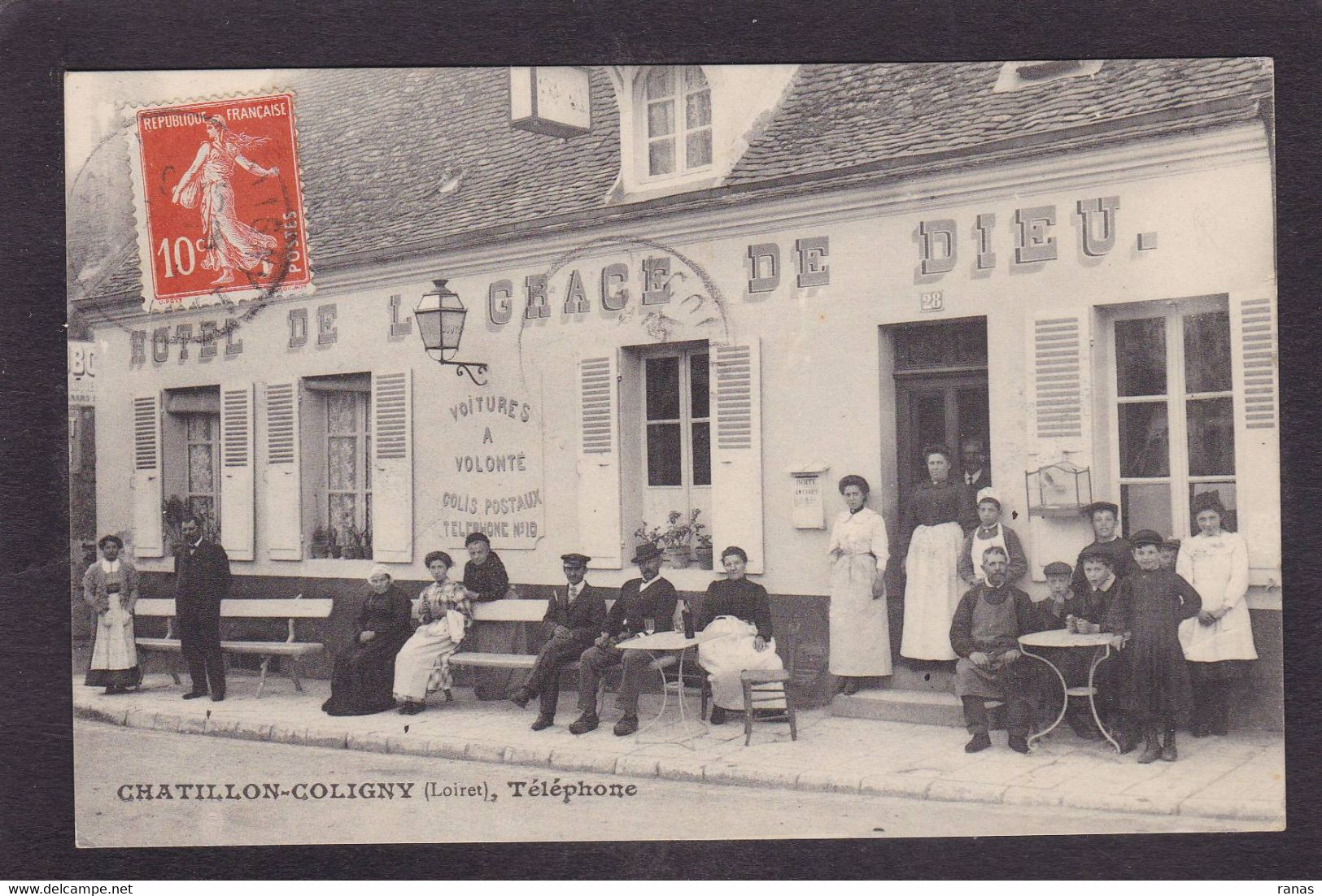 CPA [45] Loiret > Chatillon Coligny Circulé Commerce Shop - Chatillon Coligny