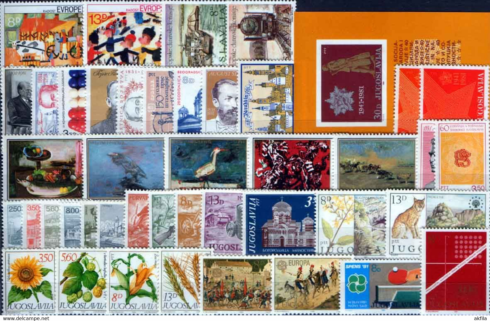 Yugoslavia 1981 Complete Year, MNH (**) - Annate Complete