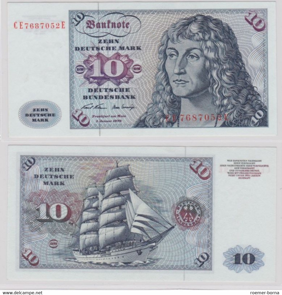 T144264 Banknote 10 DM Deutsche Mark Ro. 270a Schein 2. Jan. 1970 KN CE 7687052E - 10 Deutsche Mark