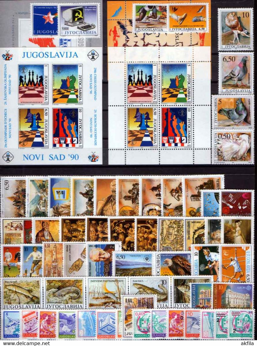 Yugoslavia 1990 Complete Year, MNH (**) - Annate Complete