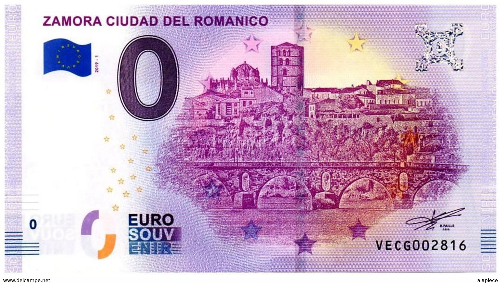 Billet Touristique - 0 Euro - Espagne - Zamora Ciudad Del Romanico - (2019-1) - Essais Privés / Non-officiels