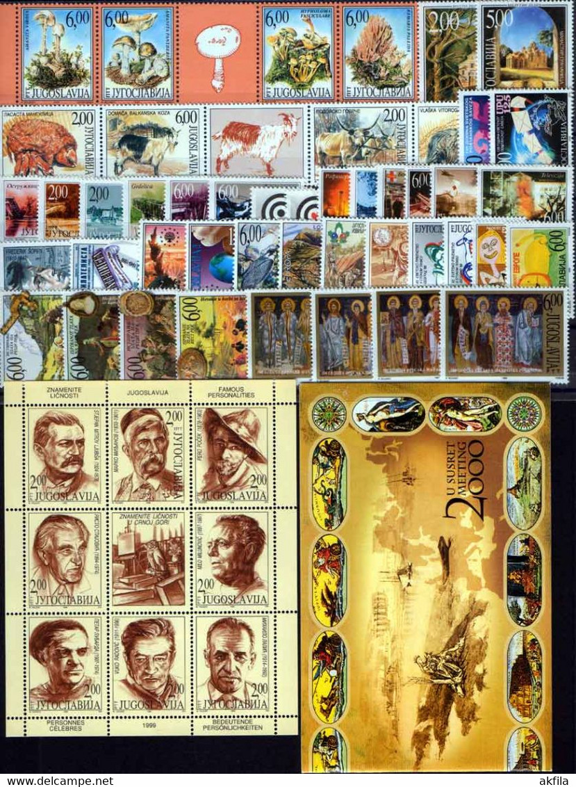 Yugoslavia 1999 Complete Year, MNH (**) - Années Complètes