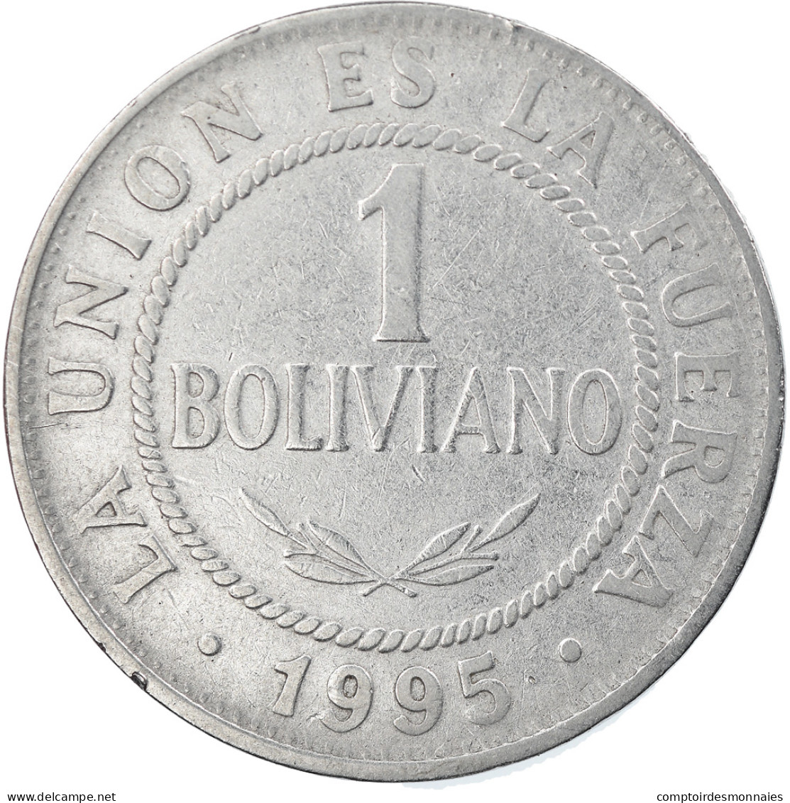 Monnaie, Bolivie, Boliviano, 1995, TTB, Stainless Steel, KM:205 - Bolivië