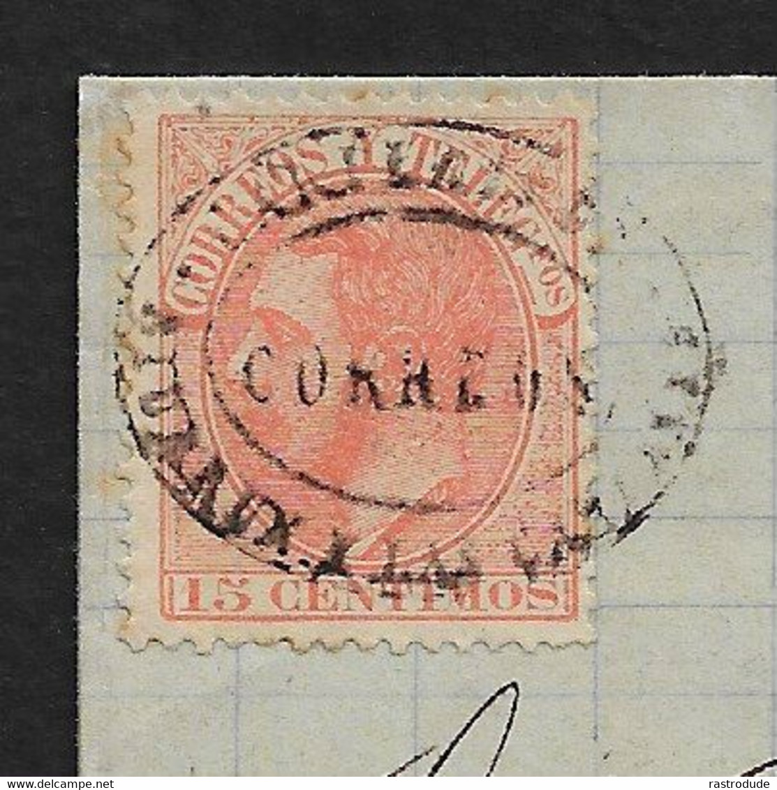 1886 COVER CARTERIA LAS CAMPANAS NAVARRA On 15c Ed. RARE CANCELLATION ON THIS ISSUE - Briefe U. Dokumente