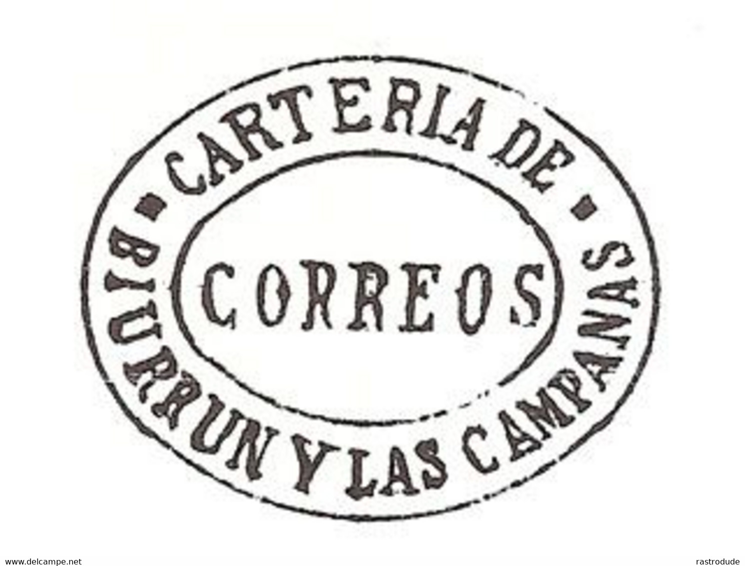 1886 COVER CARTERIA LAS CAMPANAS NAVARRA On 15c Ed. RARE CANCELLATION ON THIS ISSUE - Storia Postale