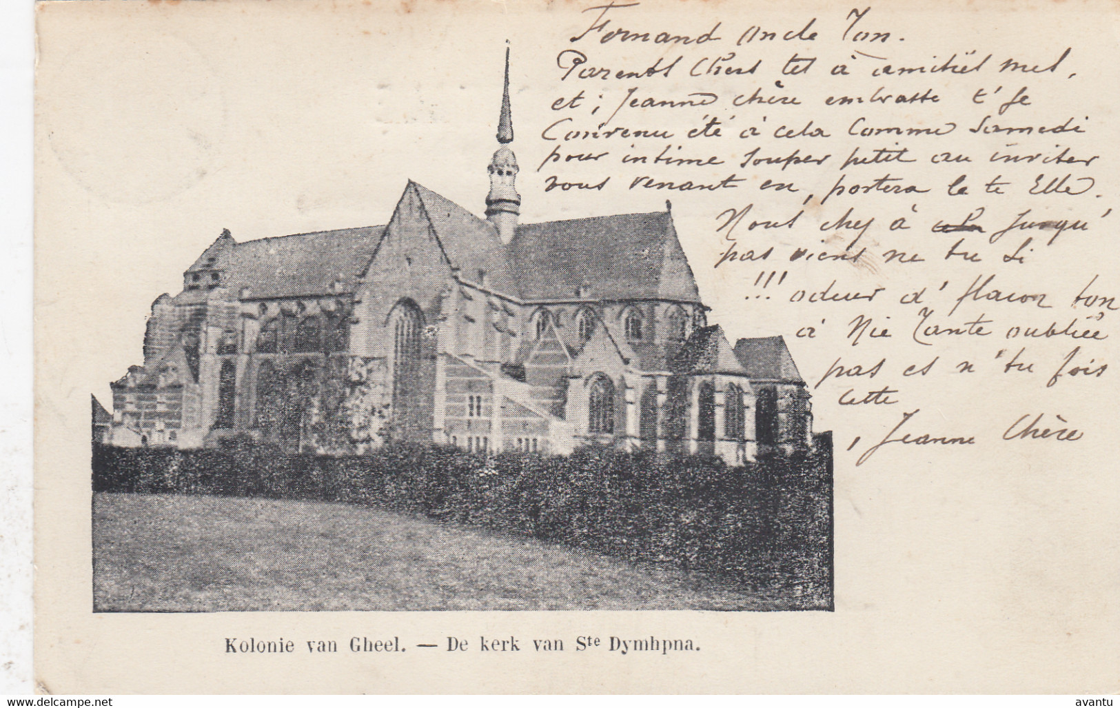 GEEL / ST DIMPHNA KERK  1903 - Geel
