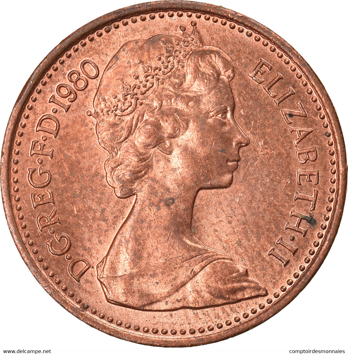 Monnaie, Grande-Bretagne, Elizabeth II, 1/2 New Penny, 1980, SUP, Bronze, KM:914 - 1/2 Penny & 1/2 New Penny