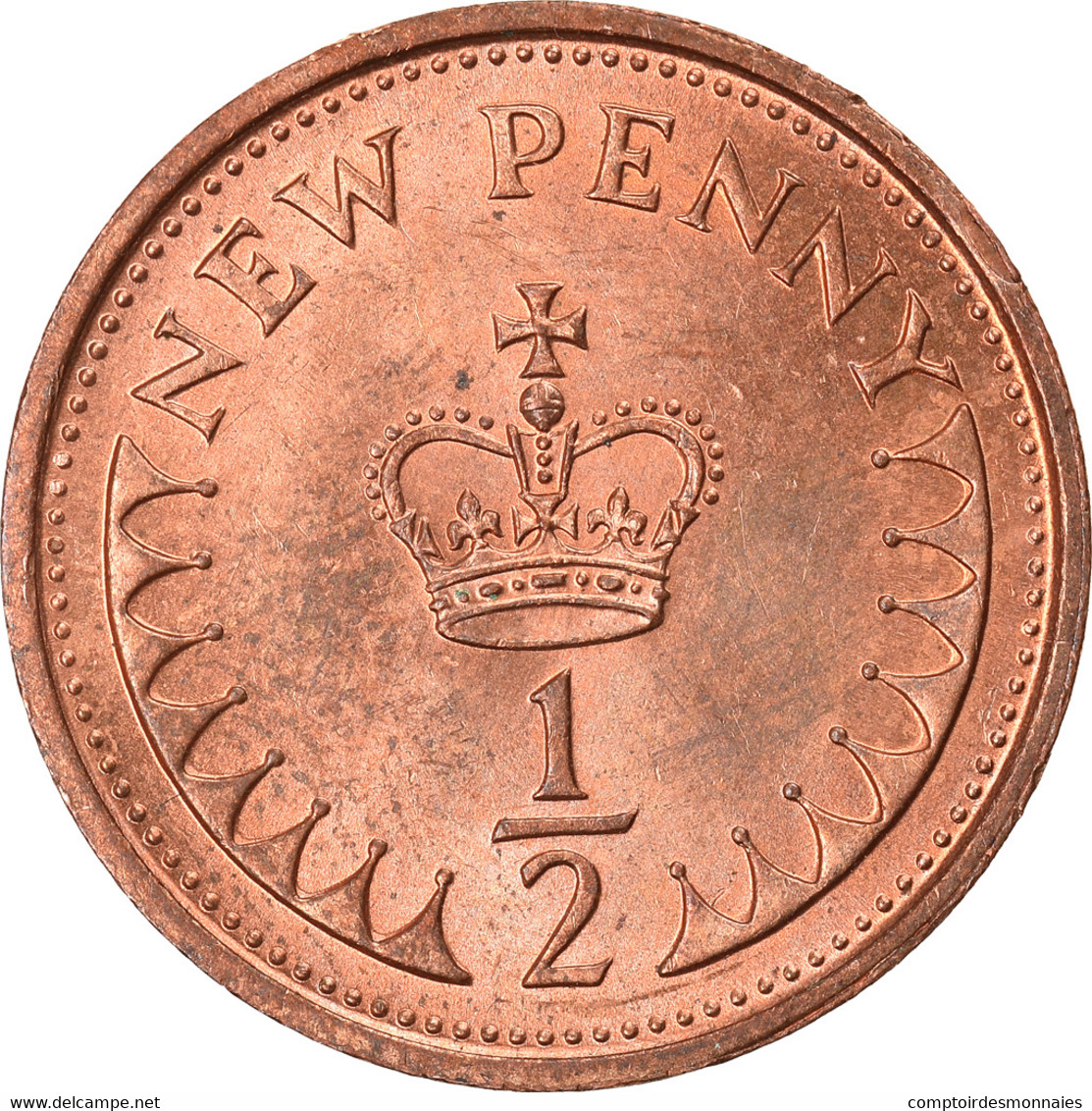 Monnaie, Grande-Bretagne, Elizabeth II, 1/2 New Penny, 1980, SUP, Bronze, KM:914 - 1/2 Penny & 1/2 New Penny
