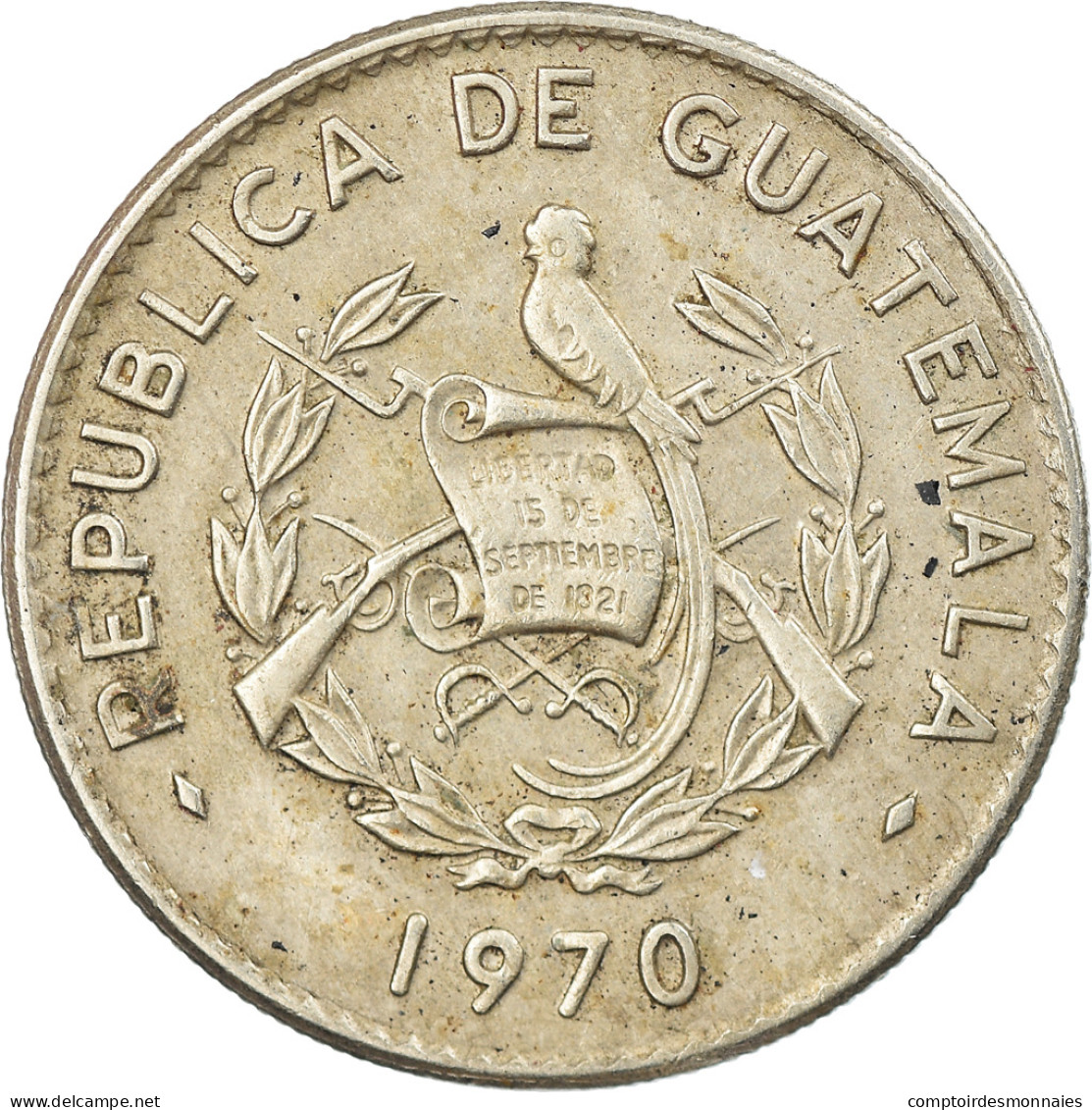 Monnaie, Guatemala, 10 Centavos, 1970, TTB, Copper-nickel, KM:267 - Guatemala