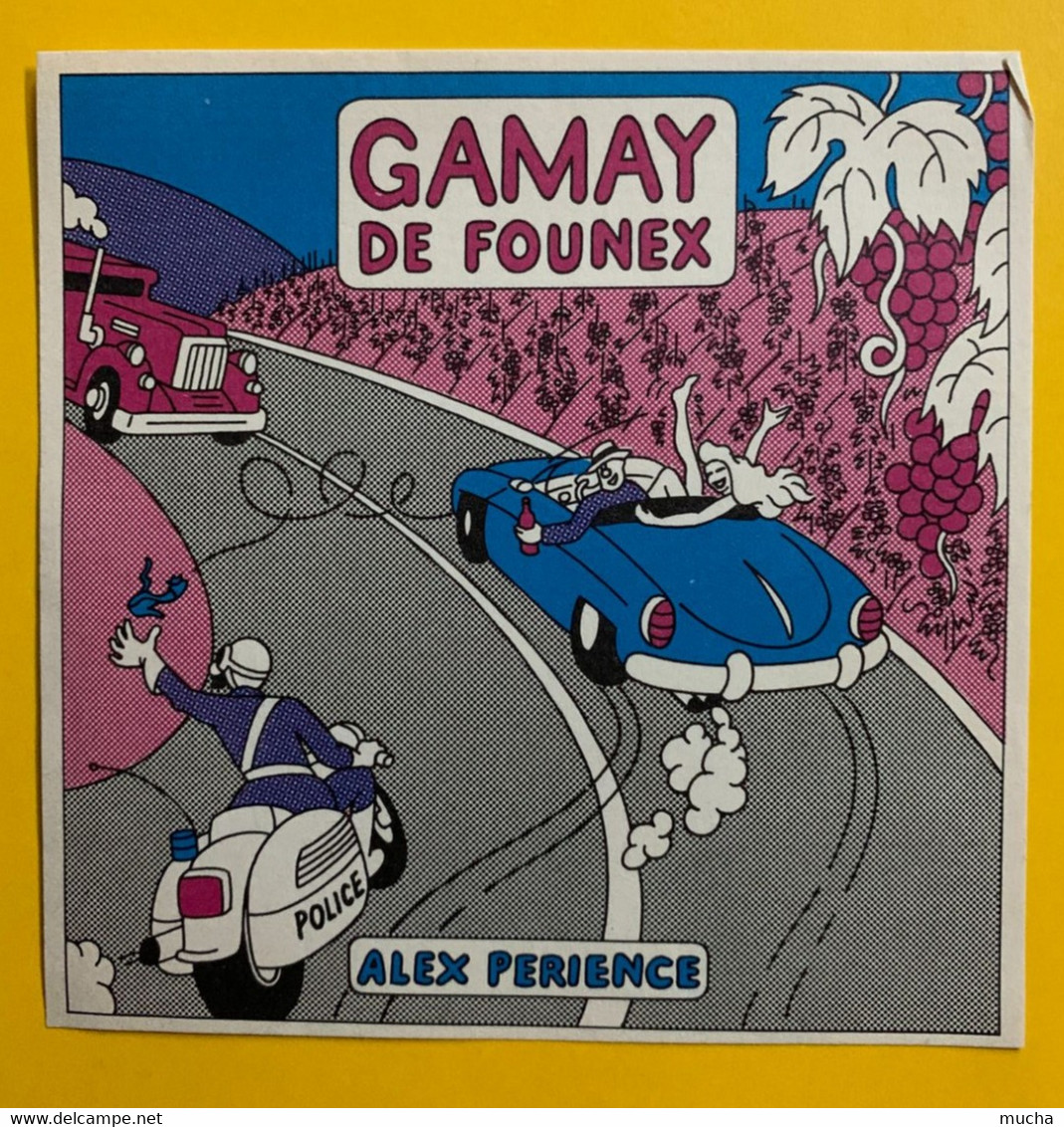 17665 - Gamay De  Founex Alex Périence  Décapotable & Chauffeur éméché Camion Moto De Police - Humour