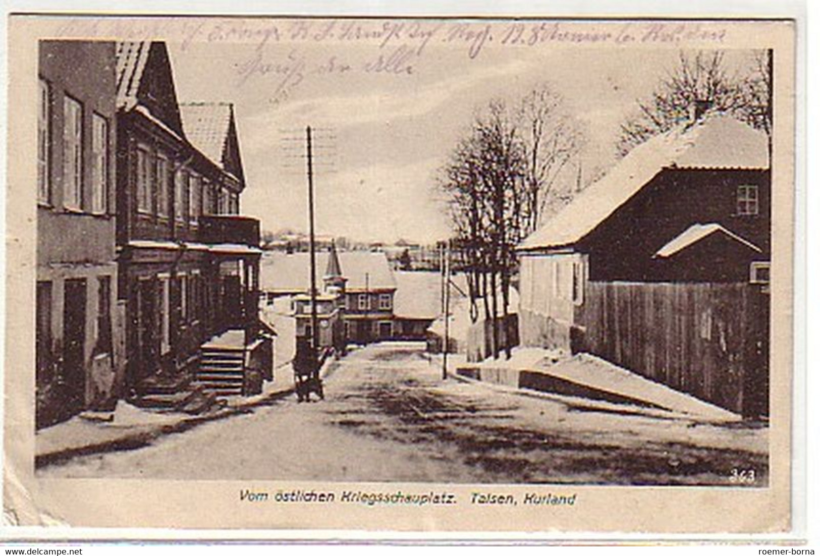 00724 Feldpost Ak Talsen Kurland Straßenansicht 1916 - Ohne Zuordnung