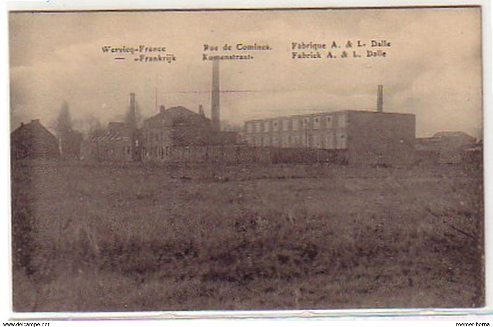 02343 Ak Frankreich Wervicq Fabrikgebäude 1916 - Non Classés