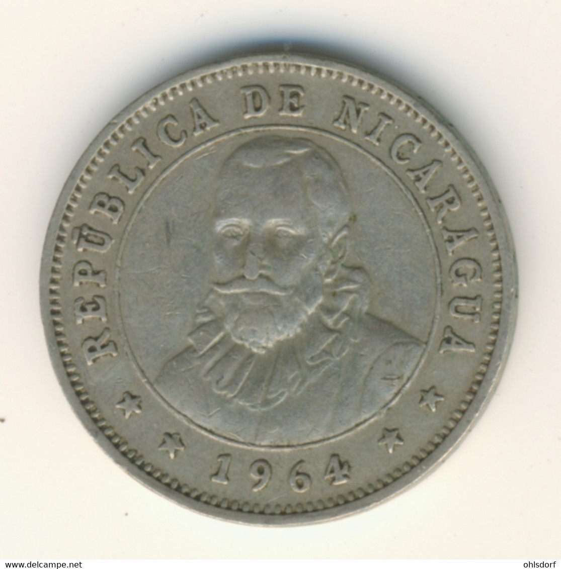 NICARAGUA 1964: 25 Centavos, KM 18 - Nicaragua
